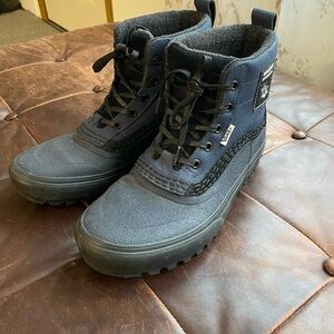 Vans Blue Rain and Snow Boots with Rugged Design and Thick Rubber Sole